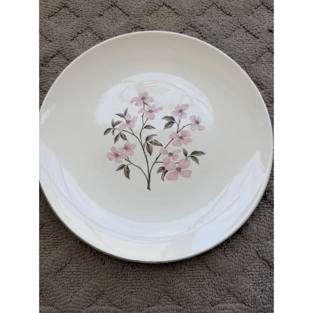 Edwin Knowles PINK DOGWOOD (GOLD TRIM) Dinner Plate